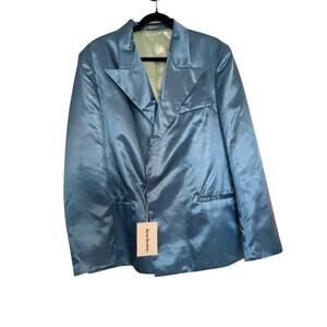 Acne Studios Satin Suit in Azure Blue NWT